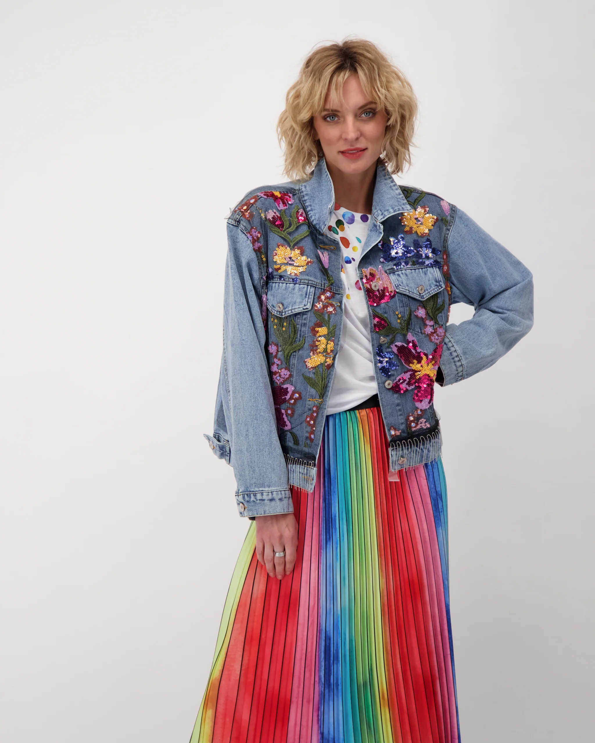 Sequin Denim Jacket Little Racks