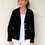 Thumbnail: Danielle Cropped Linen Jacket - Black