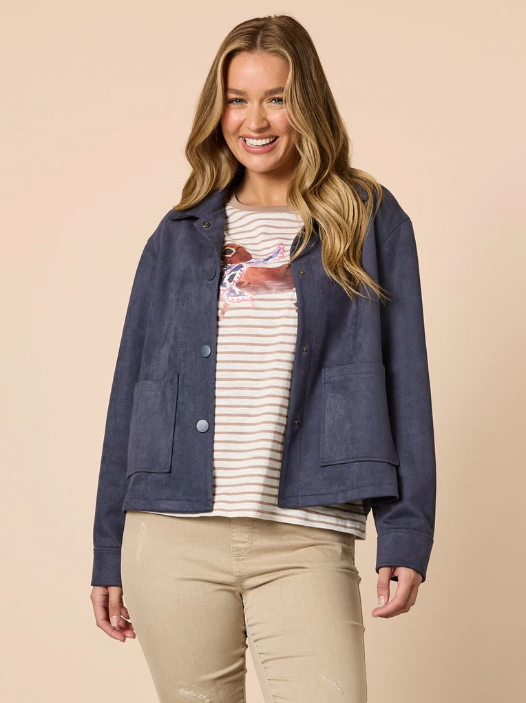 Thumbnail: Downtown Faux Suede Jacket