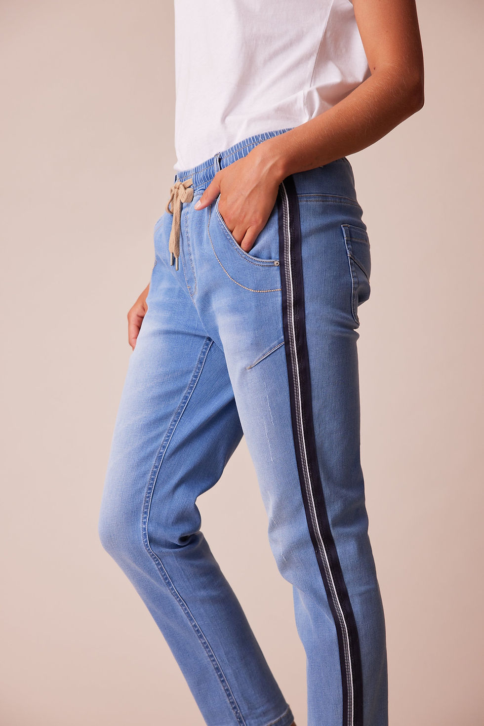 Thumbnail: Lania Boyfriend Jeans - Distressed with Tape