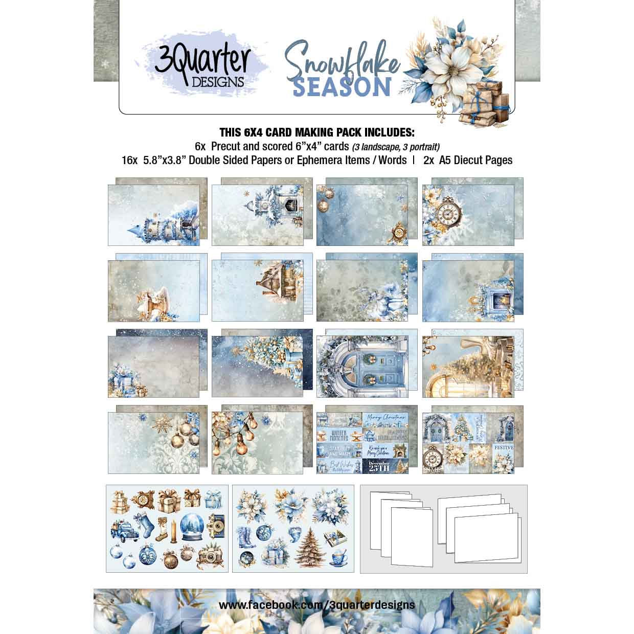 Snowflake Season Card 6x4 Pack - July 24