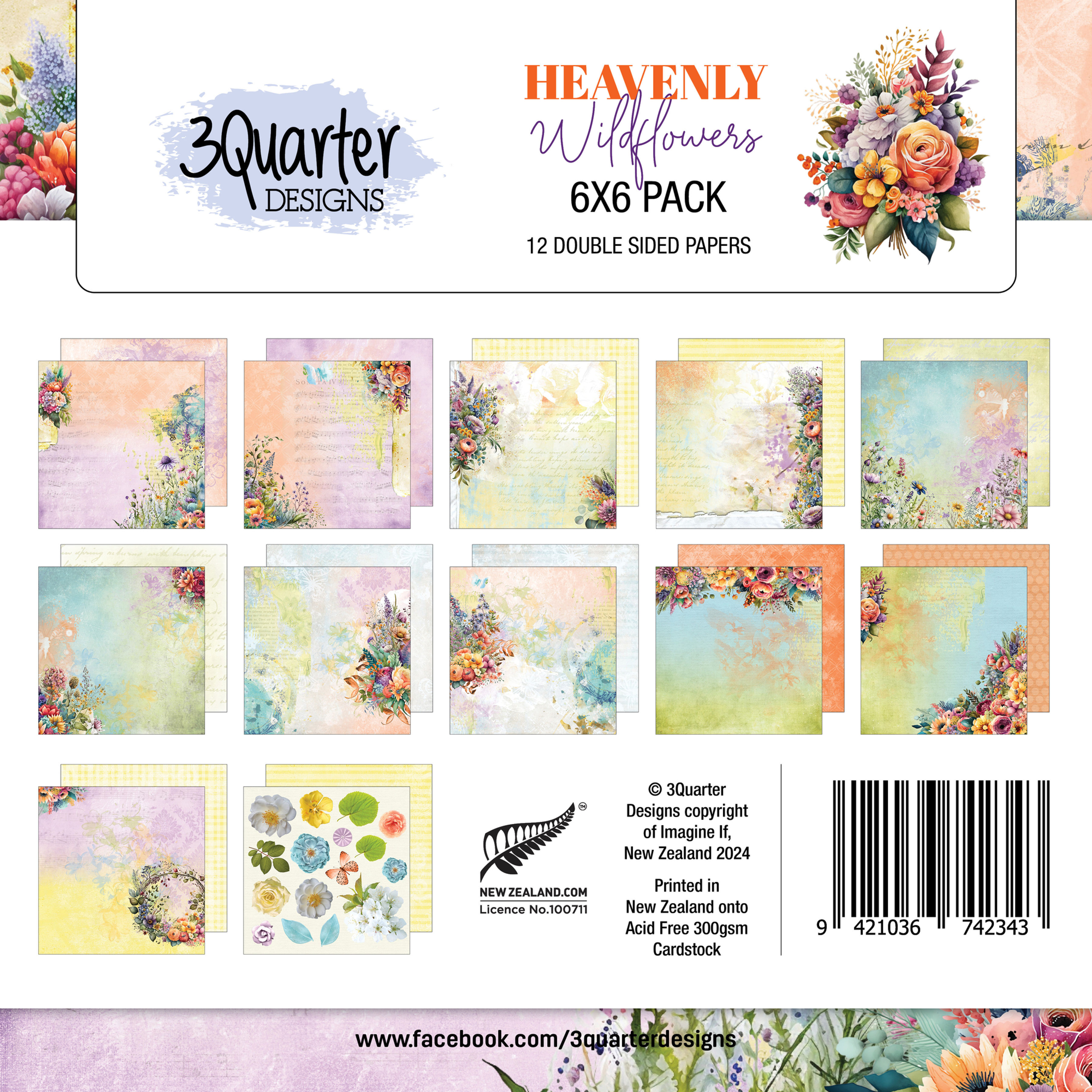 Heavenly Wildflowers 6x6 Collection - March 24