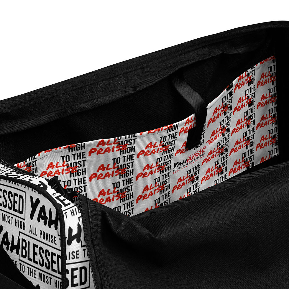 Thumbnail: YAH Blessed ALL OVER Print Duffle bag