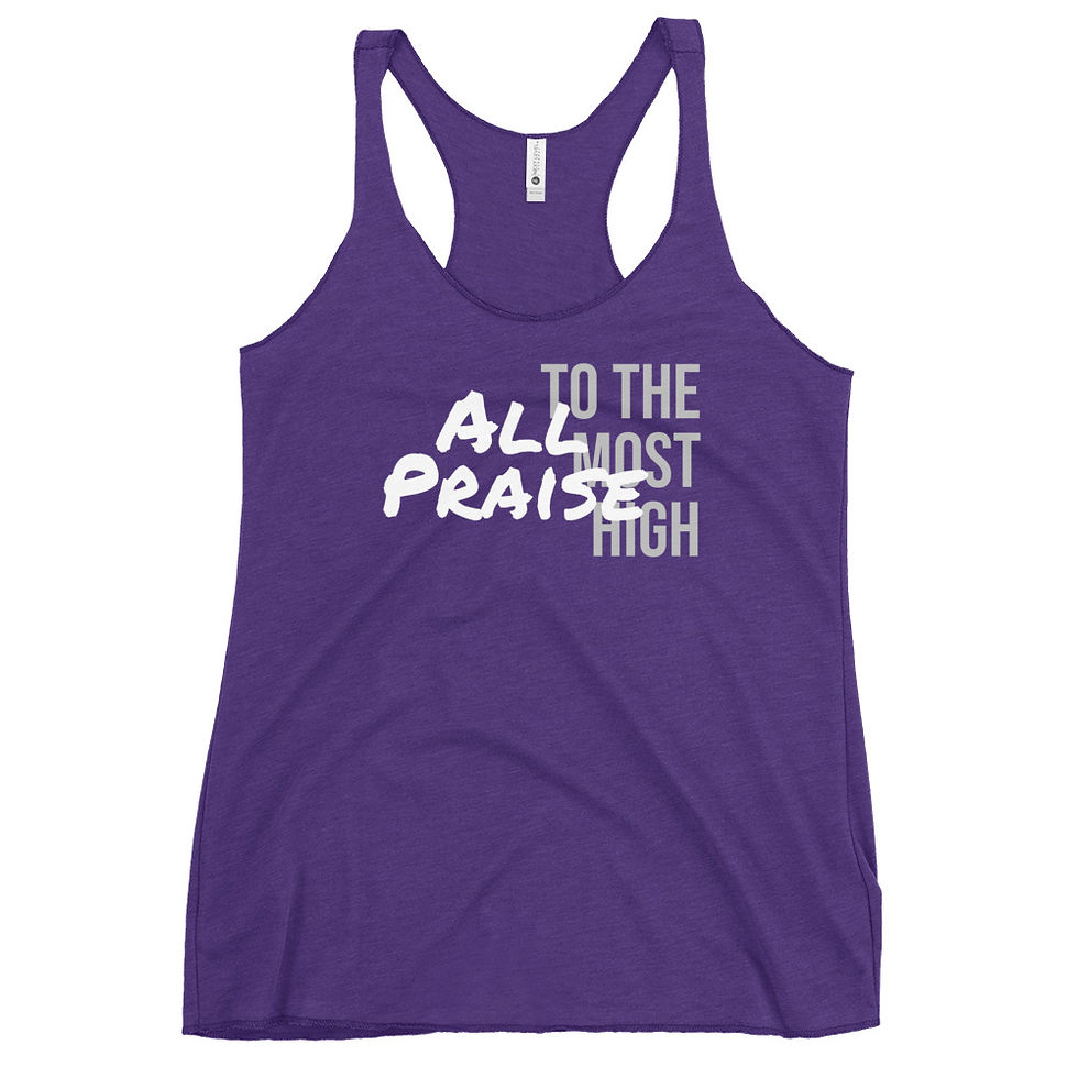 Thumbnail: APTTMH White & Grey on Various Colors Racerback Tank