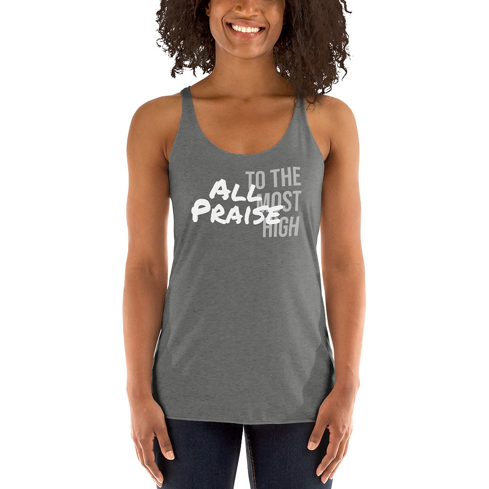Thumbnail: APTTMH White & Grey on Various Colors Racerback Tank