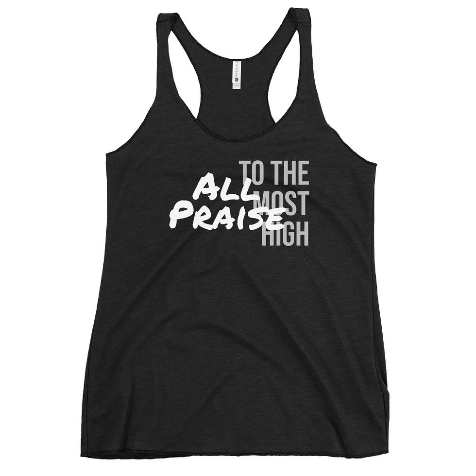 Thumbnail: APTTMH White & Grey on Various Colors Racerback Tank