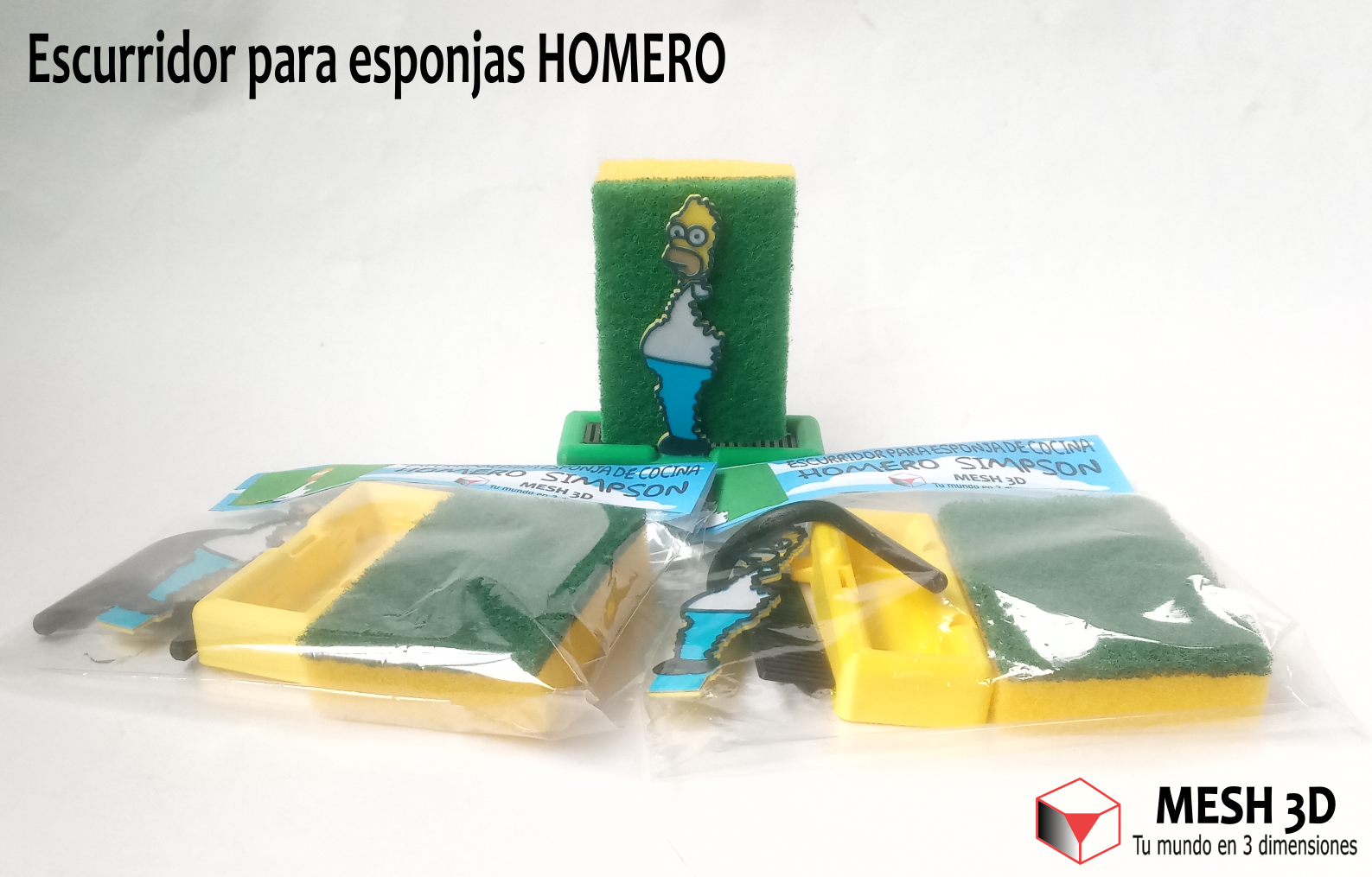 Escurridor para Esponjas Homero en los arbustos