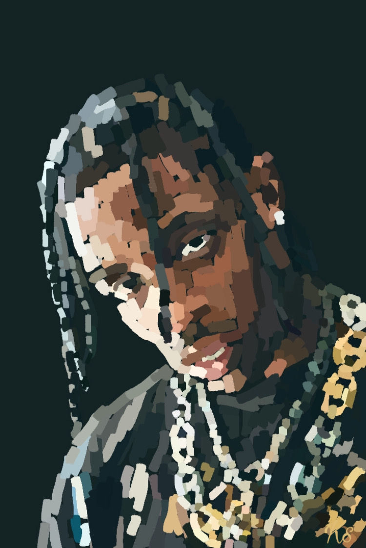 Travis Scott Digital Line Graphic