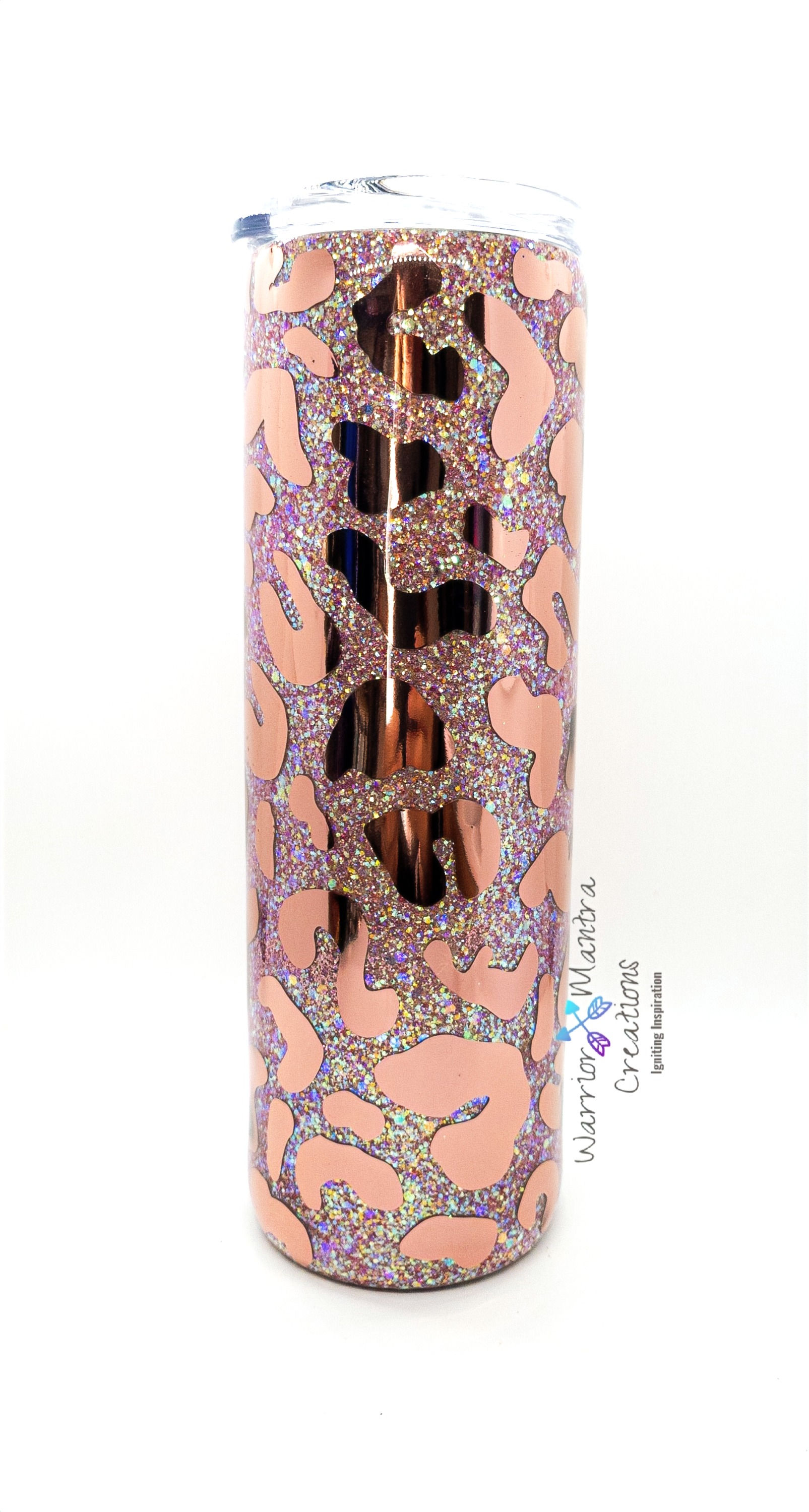 RTP 30oz Skinny - Tone on Tone Rose Gold Leopard