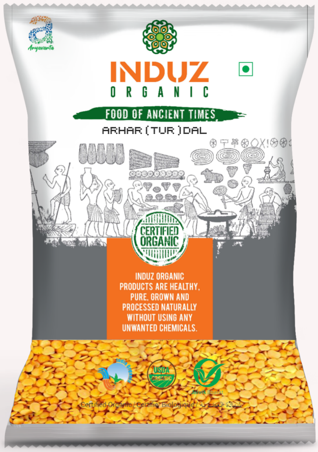 Induz Organic - Arhar (Tur) Dal (1 Kg)
