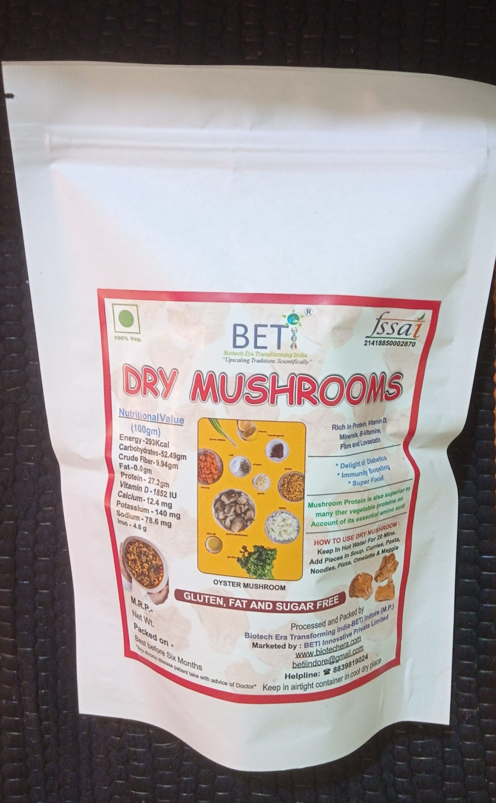 BETI Dry Mushrooms (50 gms)