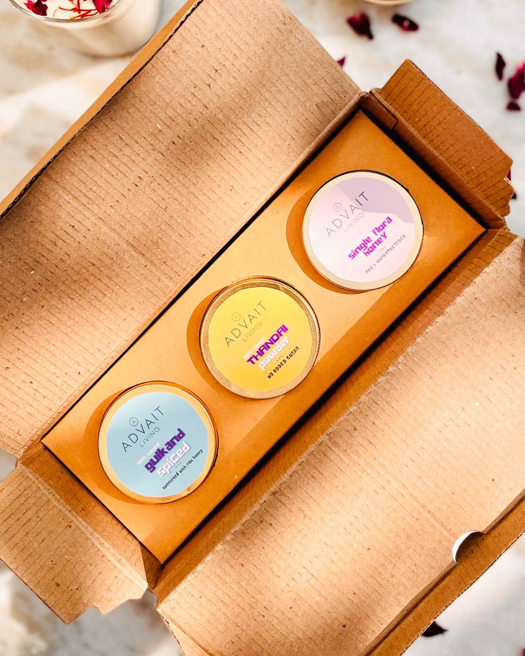 Advait Living - Gulkand Thandai Dry Kit (Set Of 3) (900 gms)
