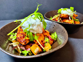 Chicken harissa one of the many bowl food dishes