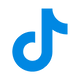 icono de tiktok color azul