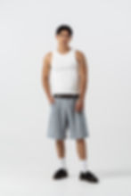 Thumbnail: Pleated Shorts - Slate Grey