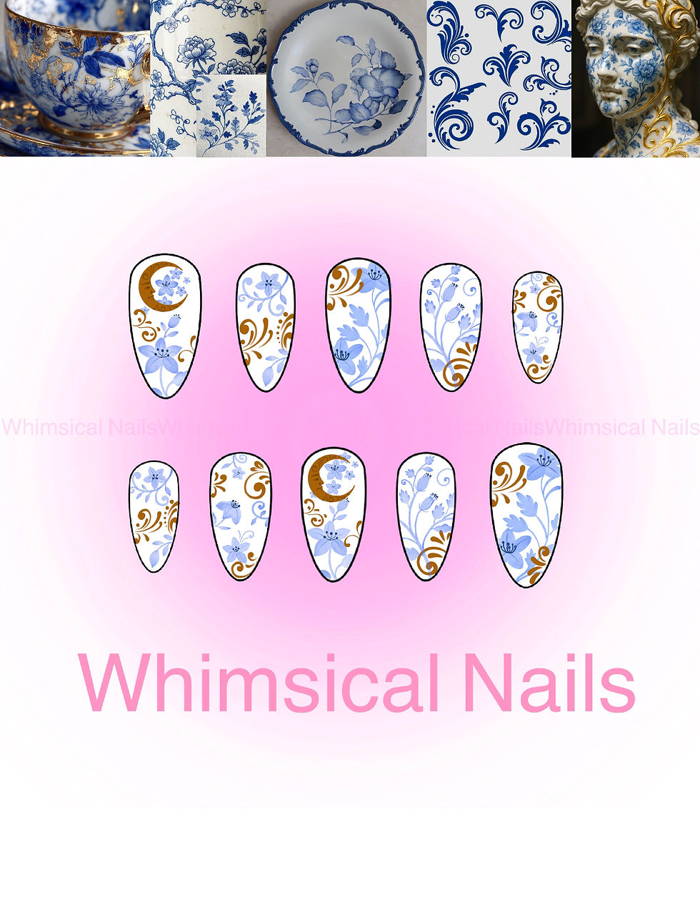 Thumbnail: Moon Garden in Blue Procelain