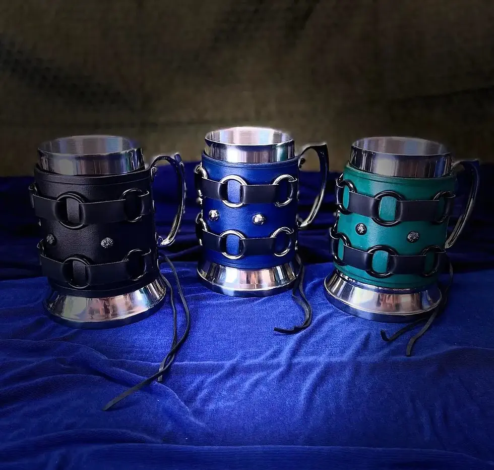 Thumbnail: Leather Tankard Wrap with 20 oz Stainless Steel Tankard