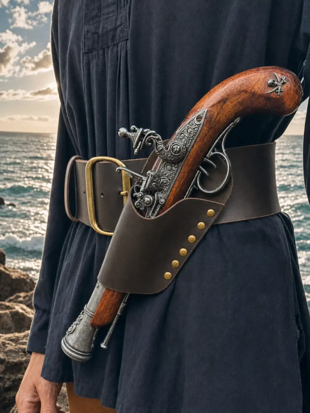 Angled Flintlock Pistol Holster