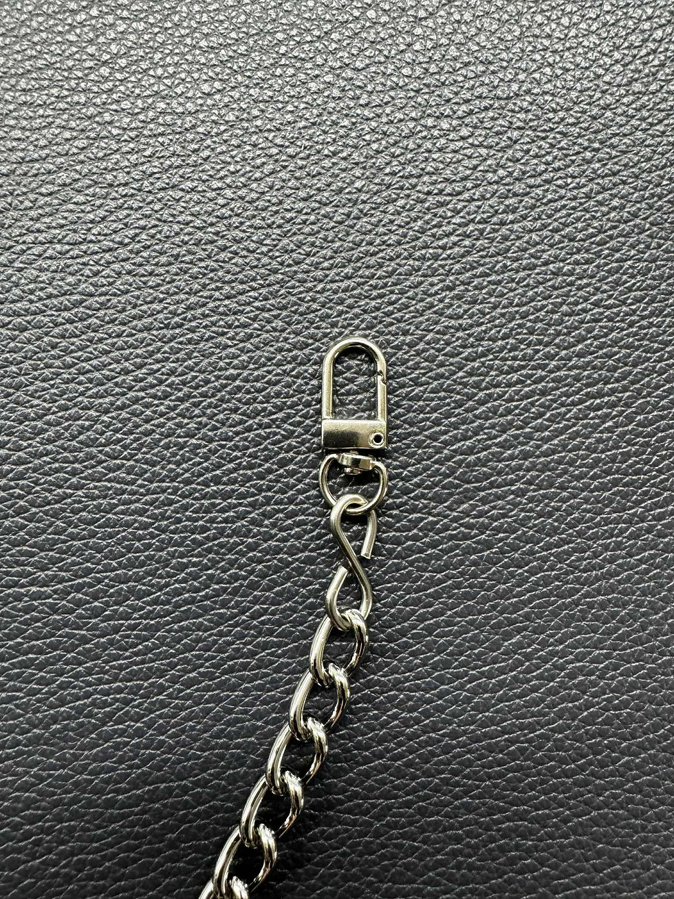 Thumbnail: Biker wallet chain with leather belt loop