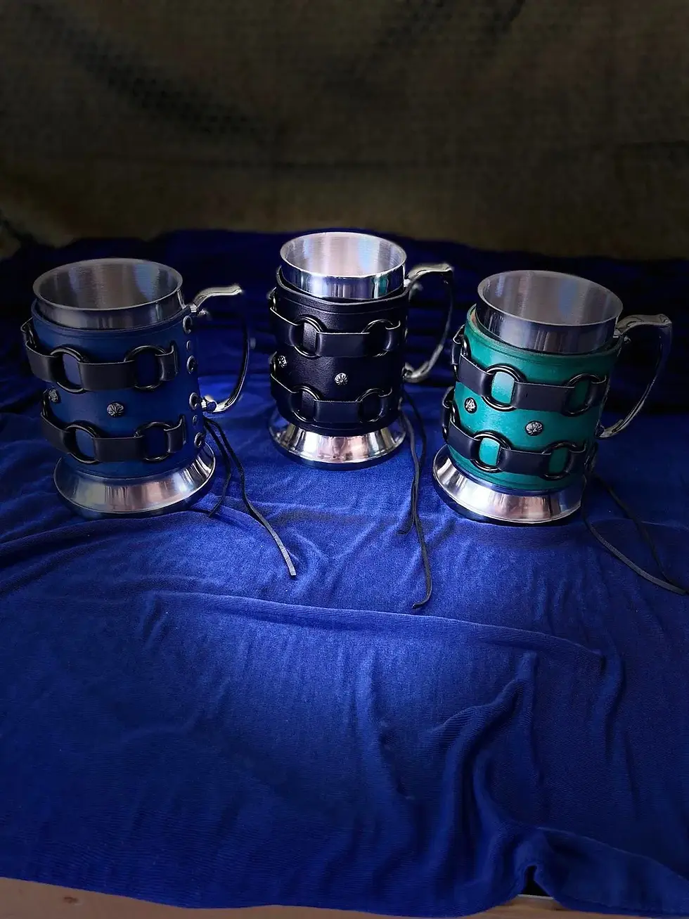 Thumbnail: Leather Tankard Wrap with 20 oz Stainless Steel Tankard