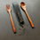 Thumbnail: Wooden spoon and fork with Leather holster
