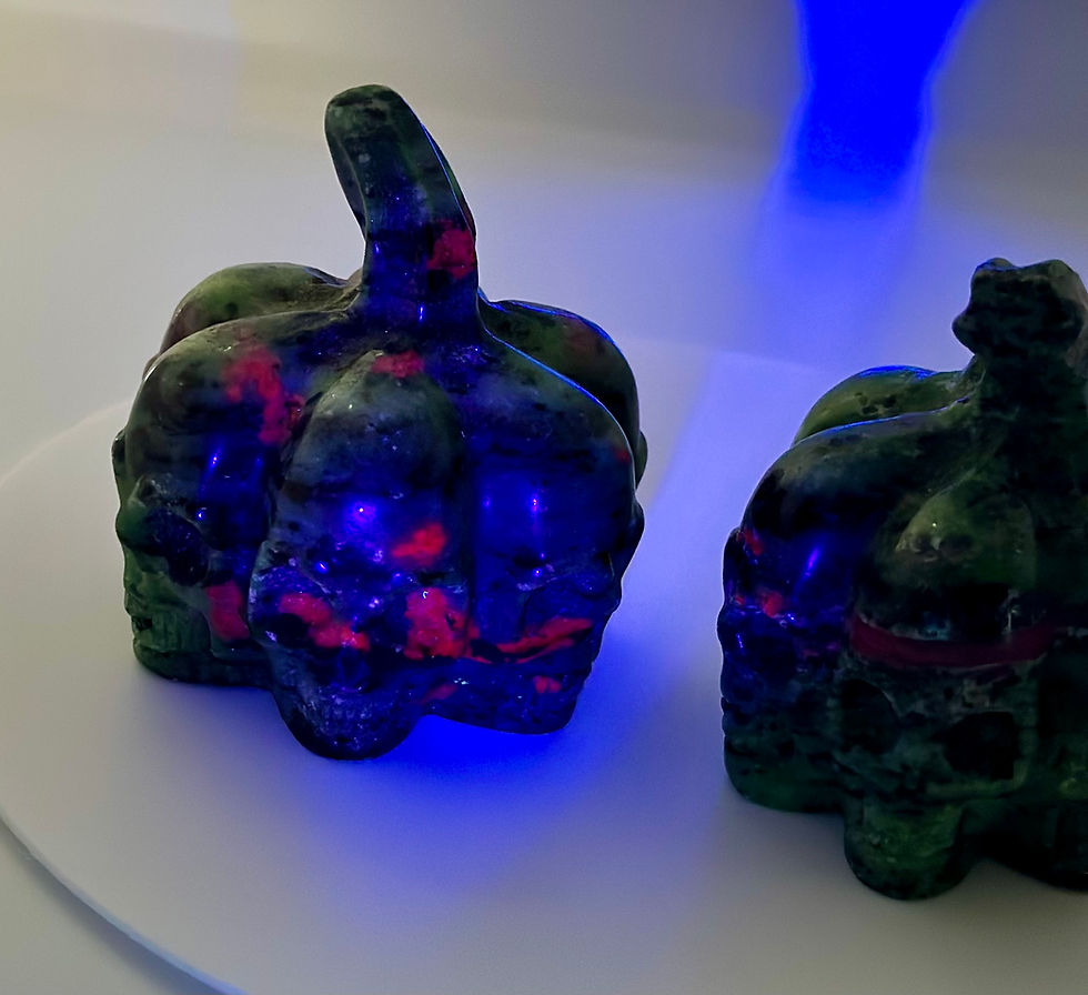 Thumbnail: Ruby Zoisite Pumpkin Skull Carving