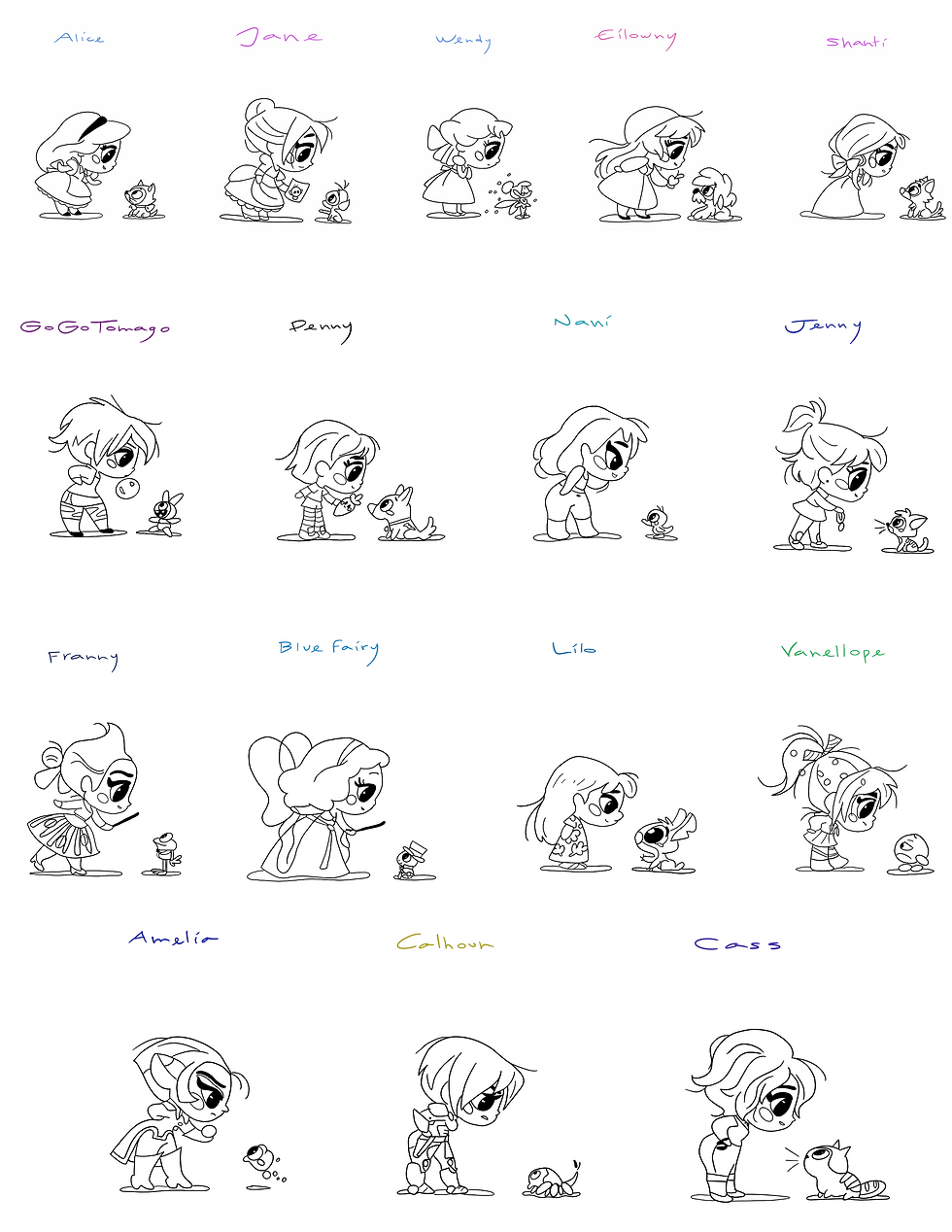 Mini Disney Coloring Page 2