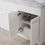 Thumbnail: Lotus 60" White Double Sink Vanity with Drains and Faucets in Chrome