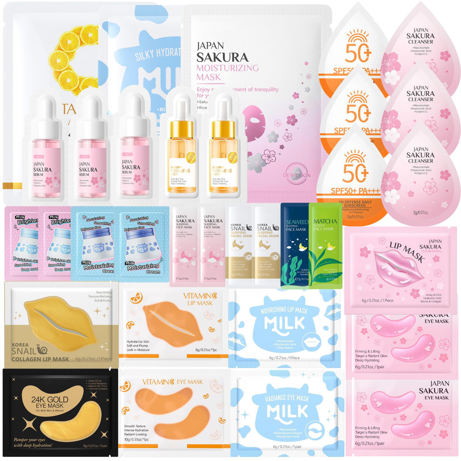 33 Piece Skincare Gift Set for Women & Teen Girls – Travel Pamper Kit