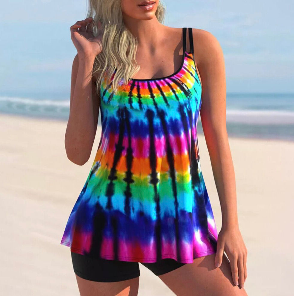 Padded Tankini Set - Tie-Dye