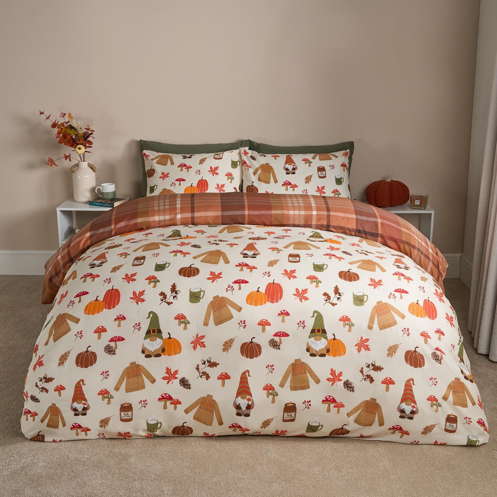 Autumn Reversible Duvet Cover Set