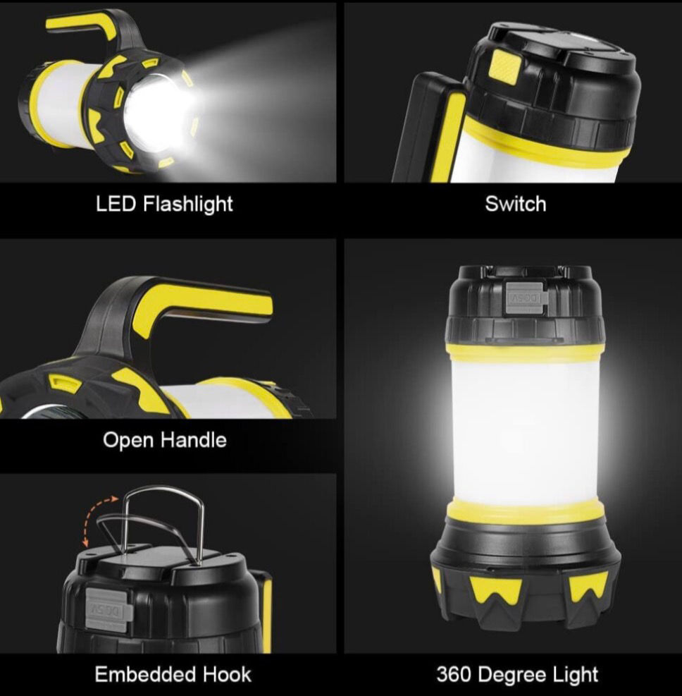 Thumbnail: Rechargeable LED Camping Lantern, Torch & Power Bank