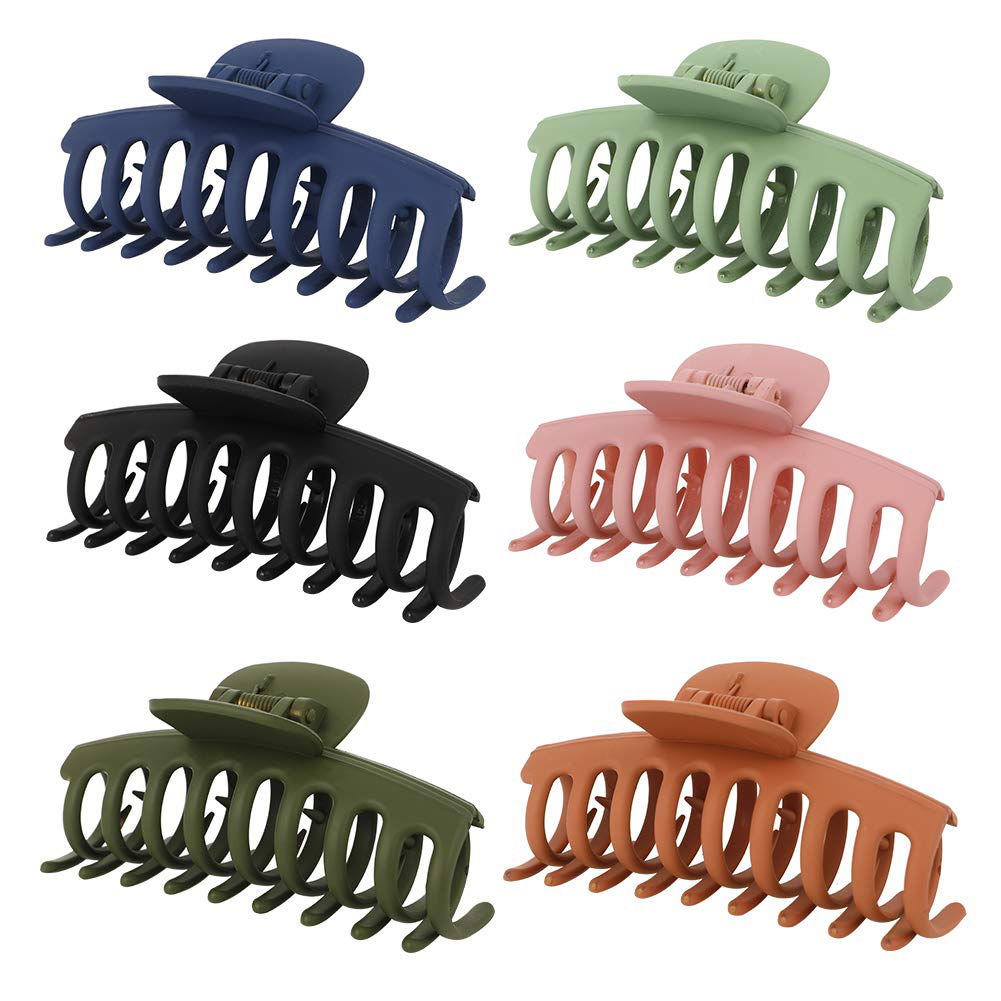 6PCS Large Hair Claw Clips – 3.6 Inch Non-Slip Strong Hold Hair Clips
