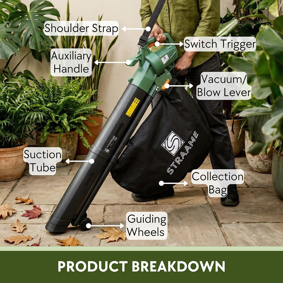 Thumbnail: 3-in-1 Garden Leaf Blower, Vacuum & Mulcher – 3000W