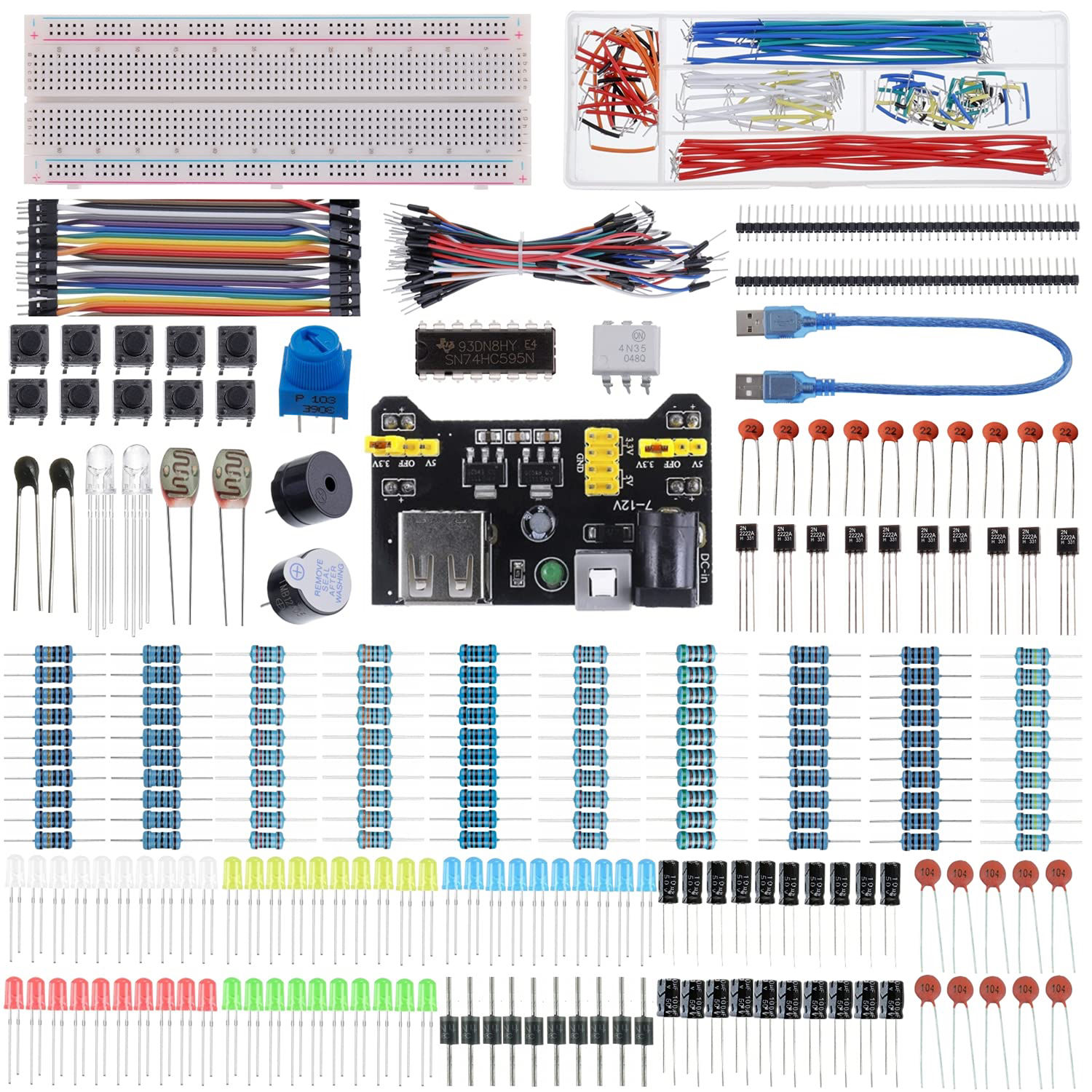 Electronics Component Fun Kit – 480 Pieces