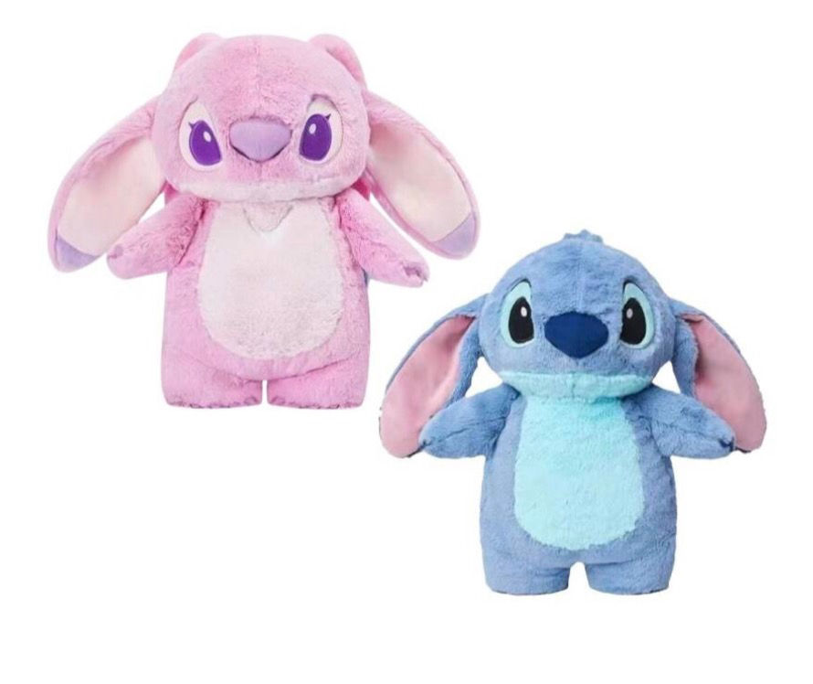 Character Plush Hot Water Bottle Set - Pink and Blue