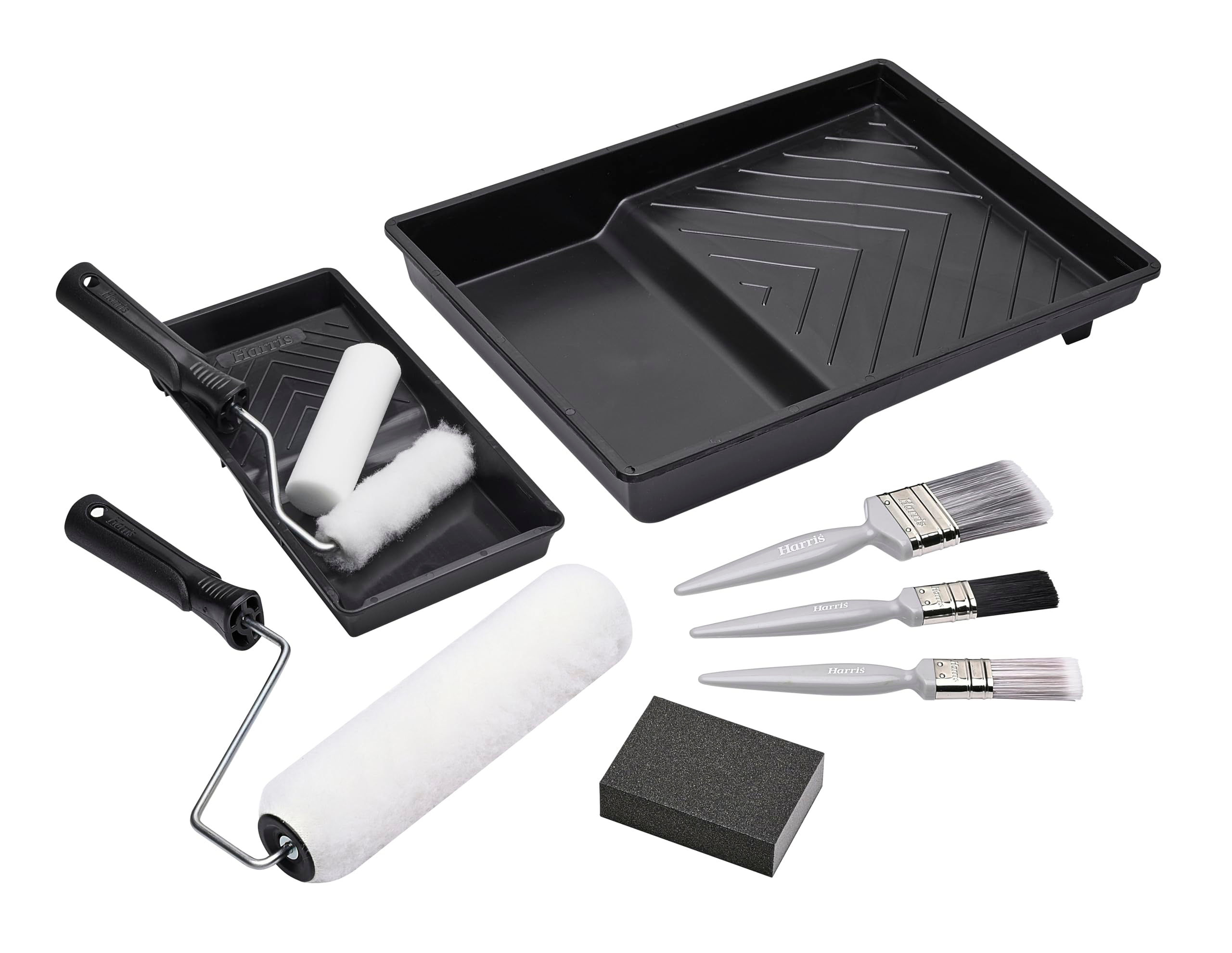 Decorating Set with Rollers, Brushes & Sanding Block for DIY Painting
