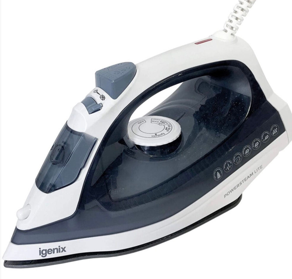 PowerSteam Lite Vertical Steam Iron – 1600W Fast Heat-Up, Ceramic Non-Stick Sole