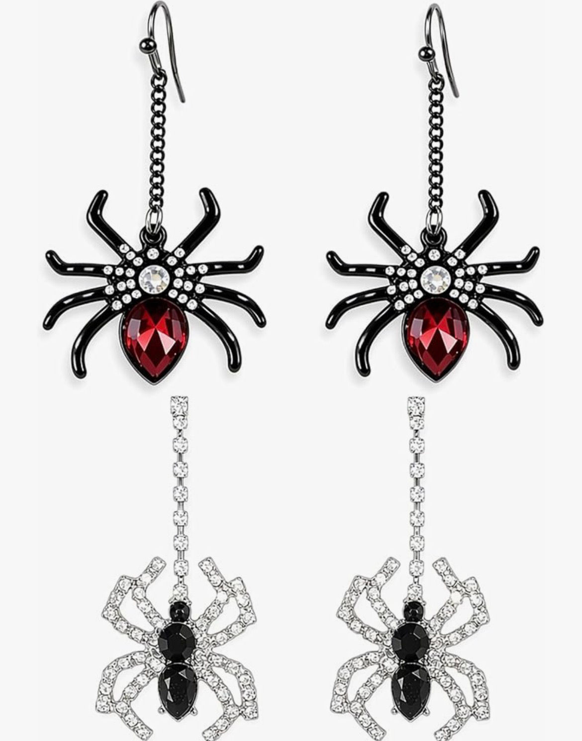 Spider Halloween Earrings for Women – 2 Pairs