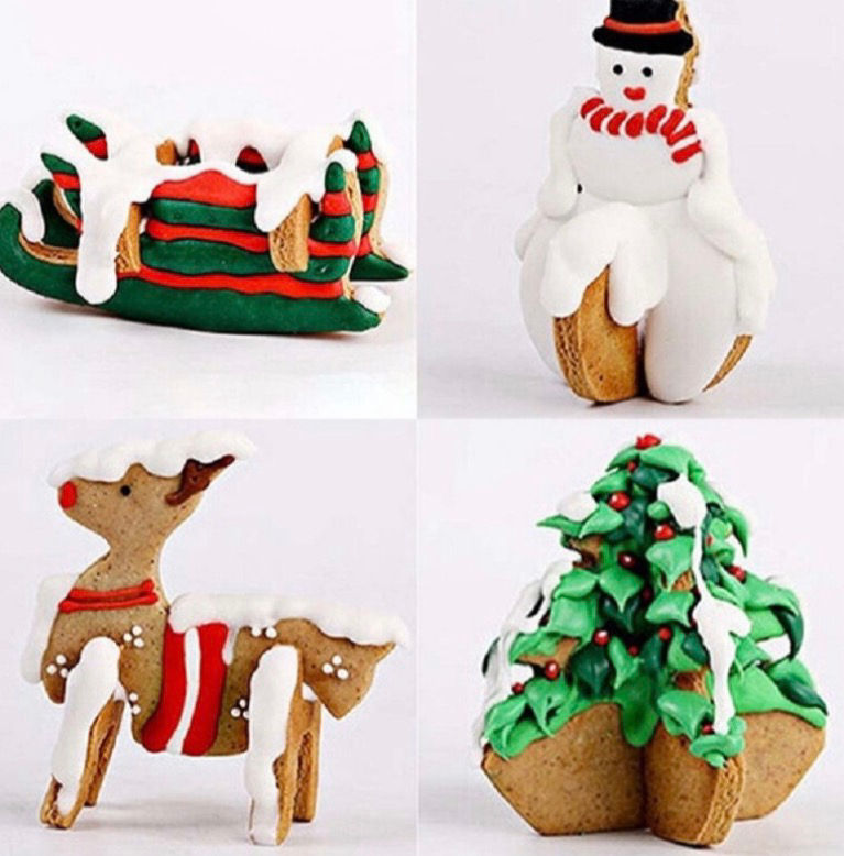 Thumbnail: 18 Piece Christmas Cookie Cutter Set 3D Gingerbread House Biscuit Cutters