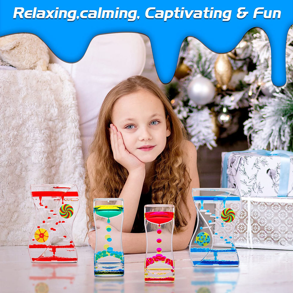 Thumbnail: 4-Piece Liquid Motion Bubbler Timer Set – Colourful Sensory Toys
