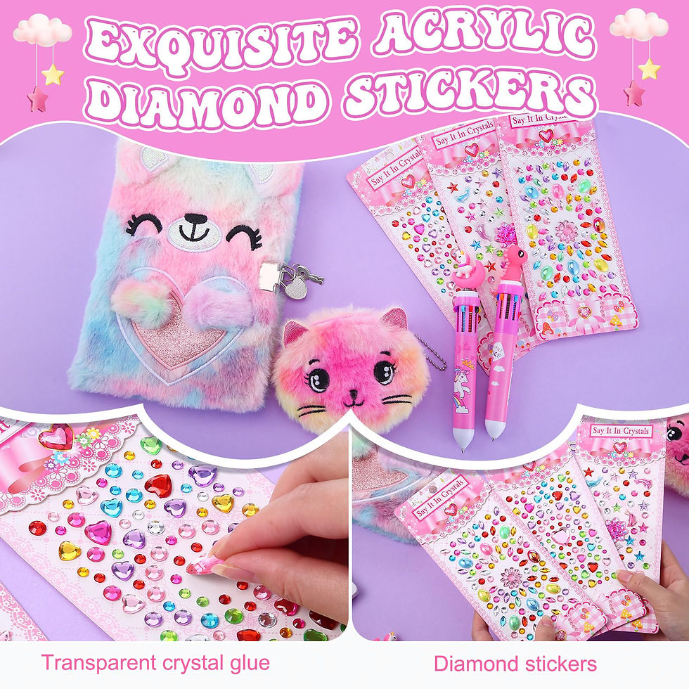 Thumbnail: Girls Plush Secret Diary with Lock & Pen – Unicorn Journal Gift Set