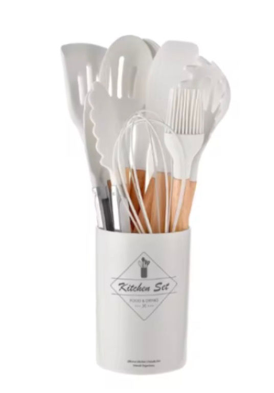 Thumbnail:  12 Piece Silicone Kitchen Cookware Utensils