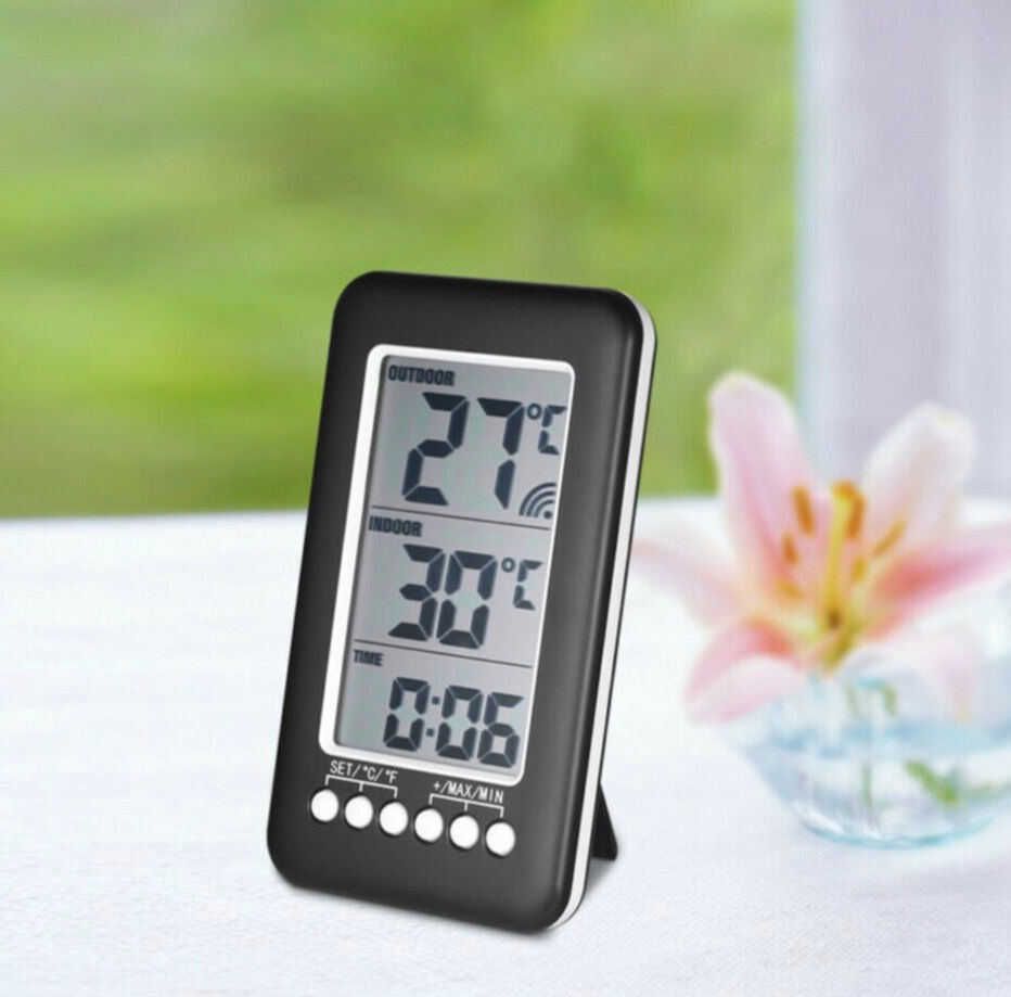 Thumbnail: Digital Wireless Indoor & Outdoor Thermometer Clock