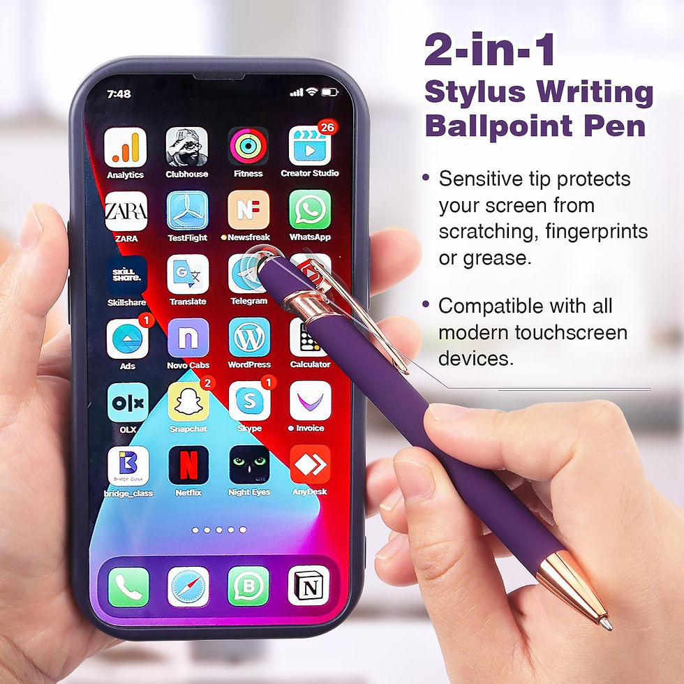 Thumbnail: 2-in-1 Ballpoint Pens with Stylus Tip – 7 Pack