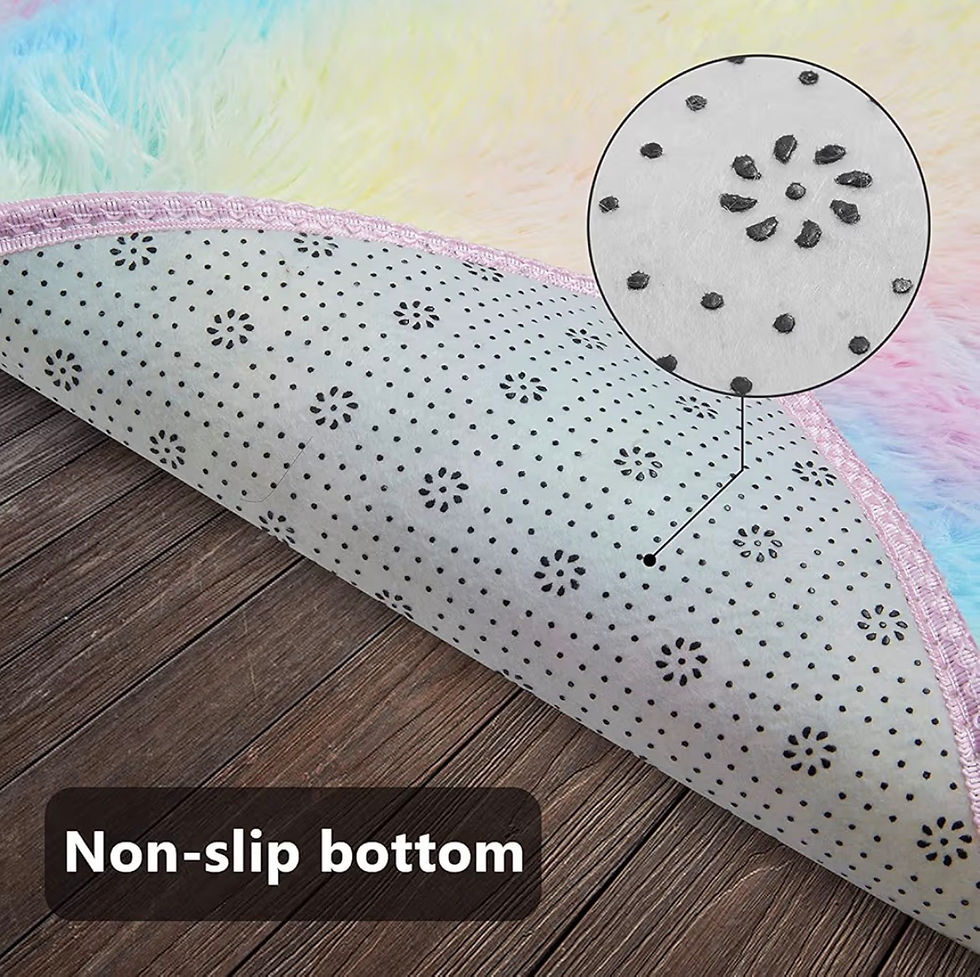 Thumbnail: Rainbow Tie-Dye Fluffy Rug – 60 x 120cm