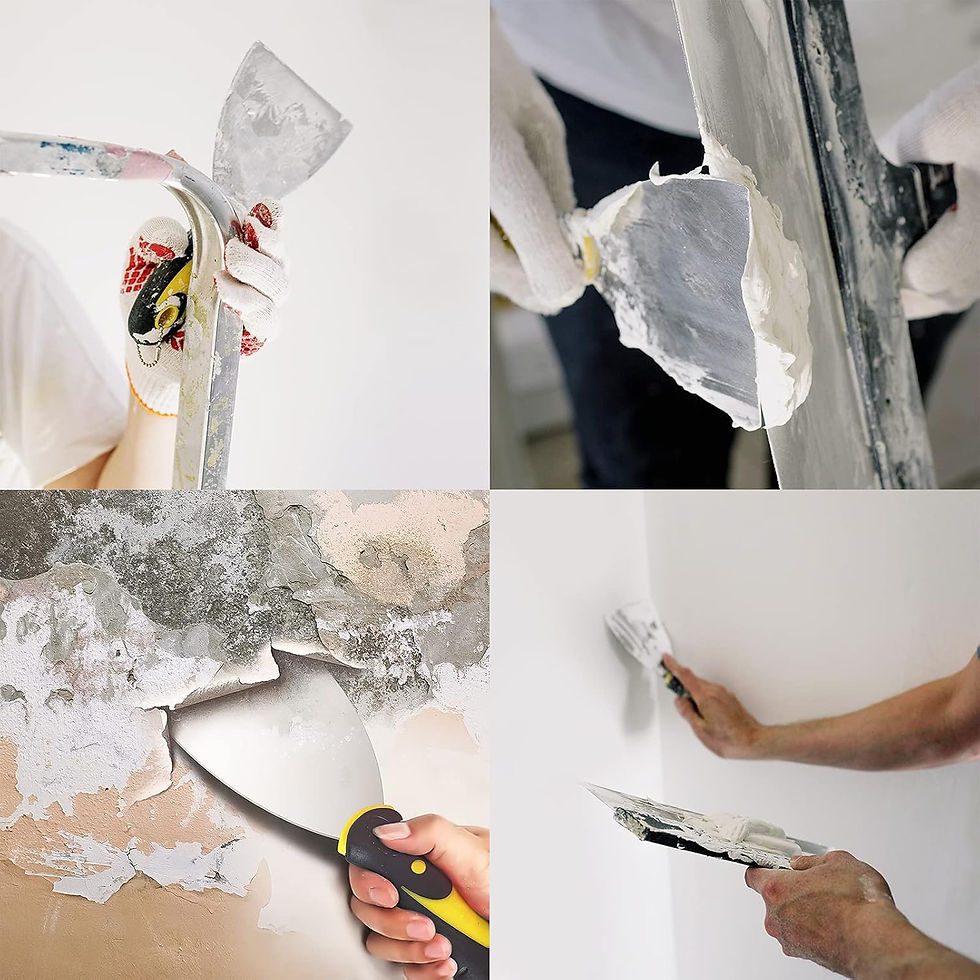 Thumbnail: 4 Piece Wallpaper Scraper Set Stainless Steel Putty Knives & Wallpaper Remover