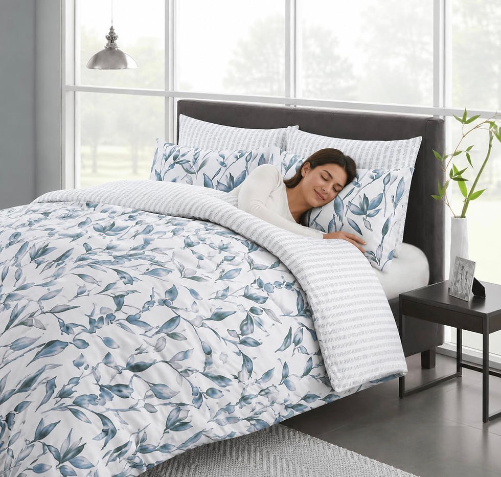 Thumbnail: Luxurious Floral Brushed Microfibre Duvet Cover Set
