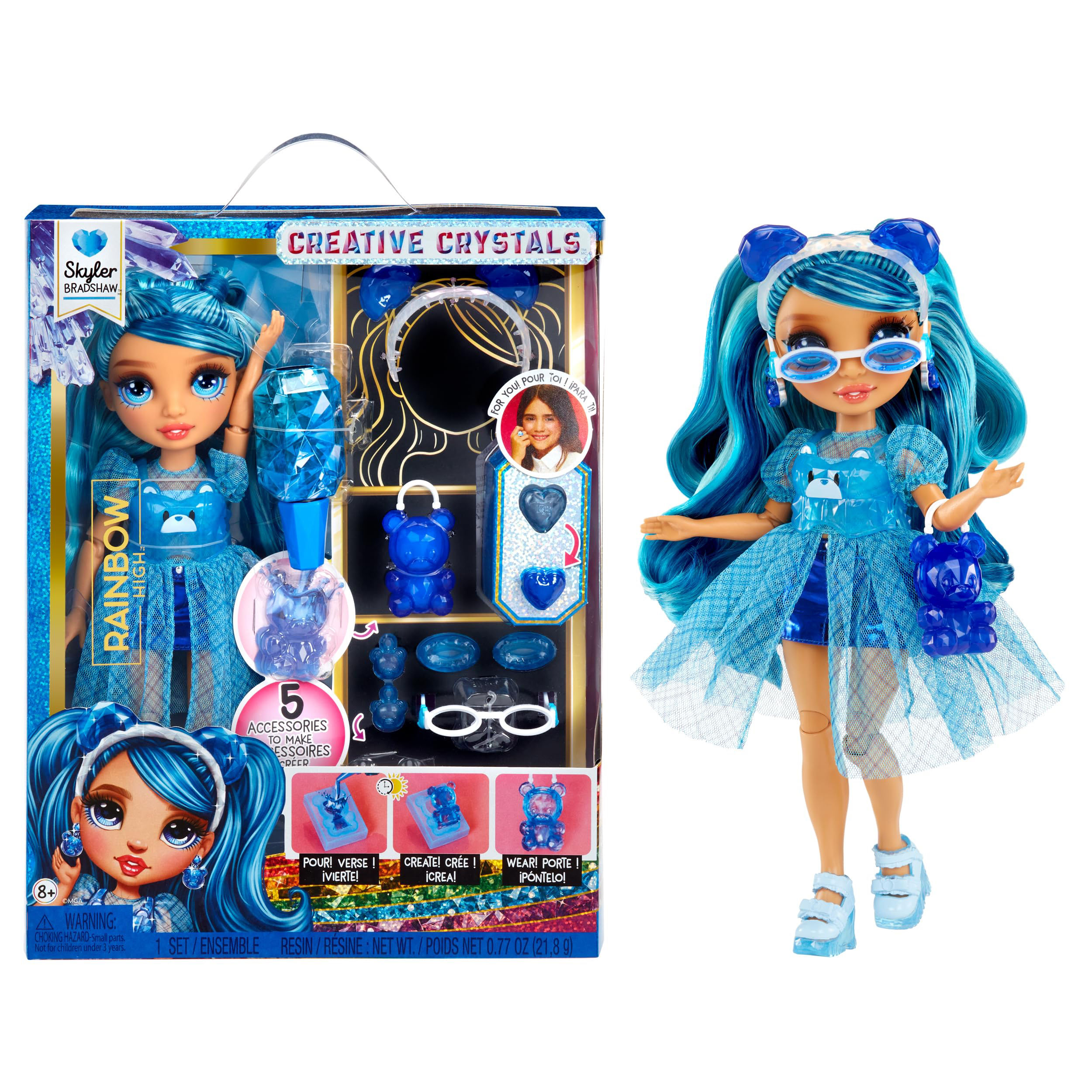 Rainbow High Creative Crystals Skyler – Blue