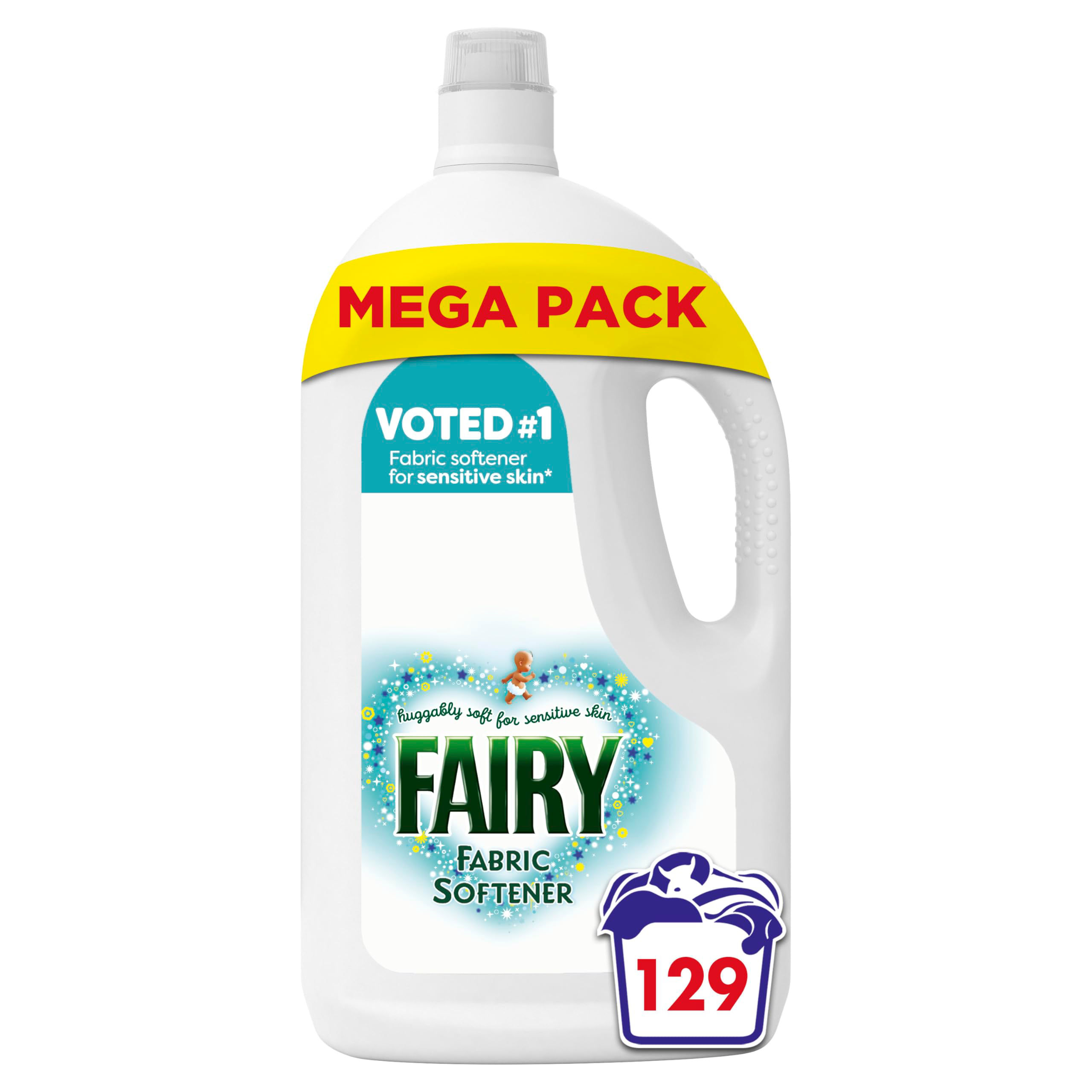Fairy Fabric Softener for Sensitive Skin 3.999L | Hypoallergenic | 129 Washes
